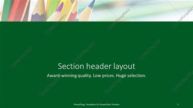 Section Header presentation slide layout
