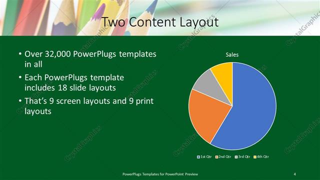 Two Content presentation slide layout