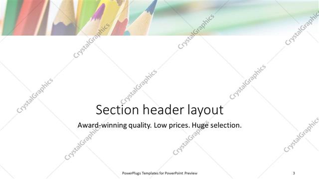 Section Header presentation slide layout
