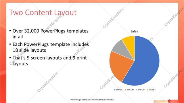 Two Content presentation slide layout