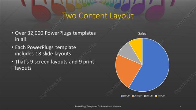 Two Content presentation slide layout