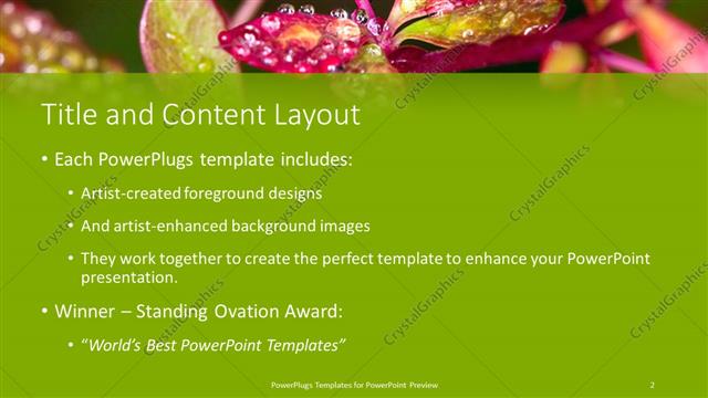 Title and Content presentation slide layout