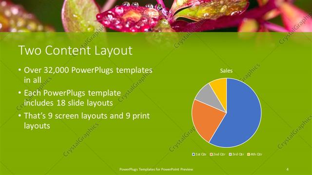 Two Content presentation slide layout
