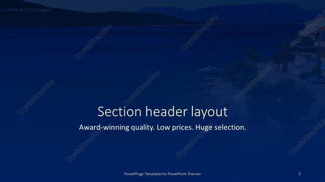 Section Header presentation slide layout