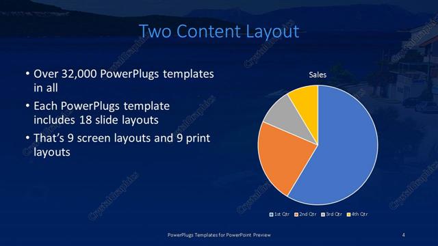 Two Content presentation slide layout