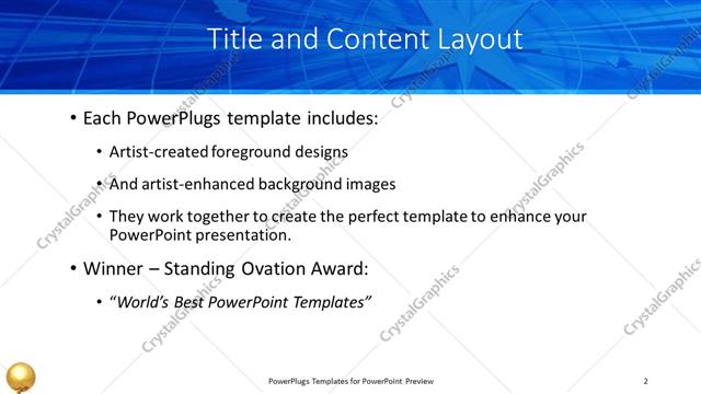 Title and Content presentation slide layout