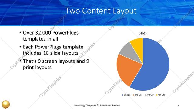 Two Content presentation slide layout