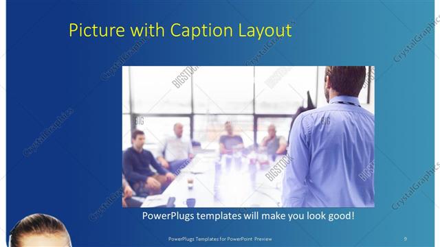 Picture with Caption presentation slide layout