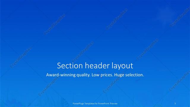Section Header presentation slide layout