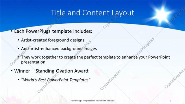 Title and Content presentation slide layout