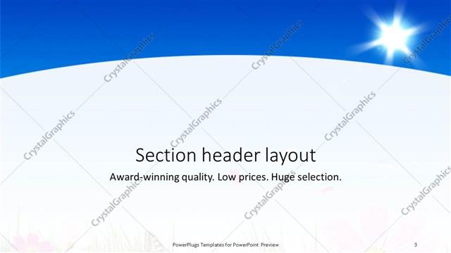 Section Header presentation slide layout