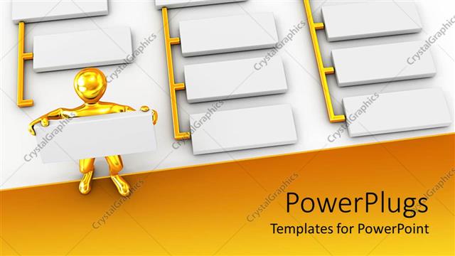  Presentation with structure - Beautiful depiction of a 3D figure and various boxes