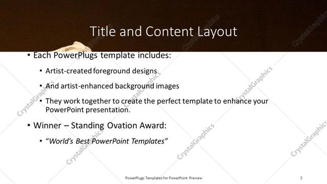 Title and Content presentation slide layout