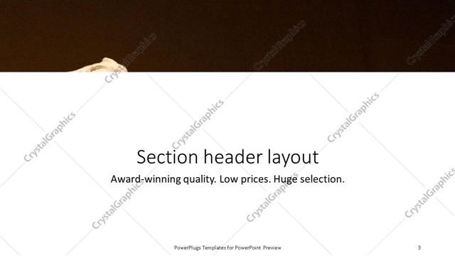 Section Header presentation slide layout