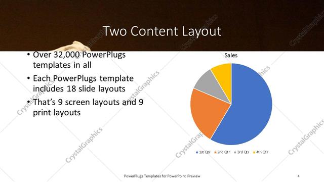 Two Content presentation slide layout
