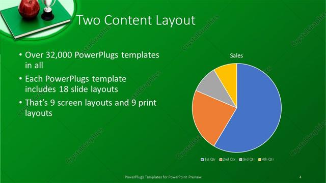Two Content presentation slide layout