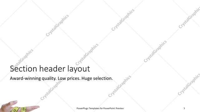 Section Header presentation slide layout