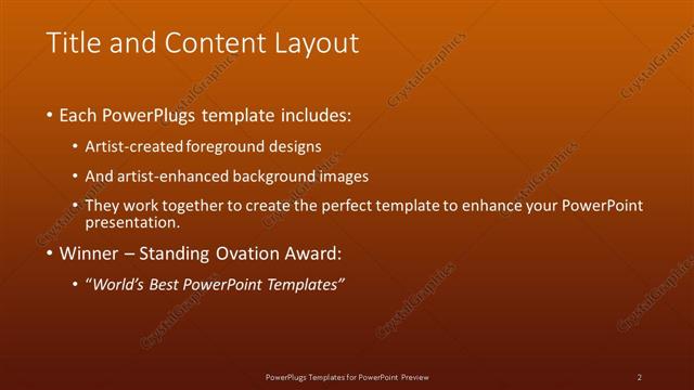 Title and Content presentation slide layout