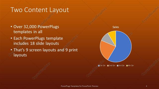 Two Content presentation slide layout