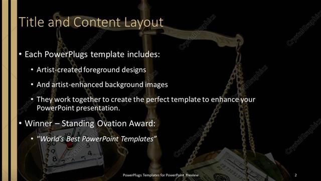 Title and Content presentation slide layout