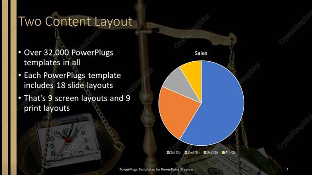 Two Content presentation slide layout