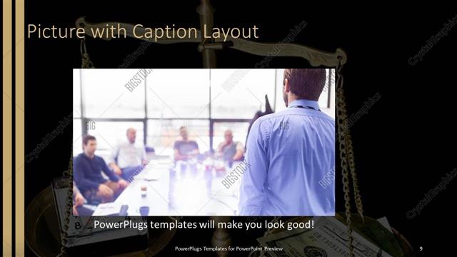 Picture with Caption presentation slide layout