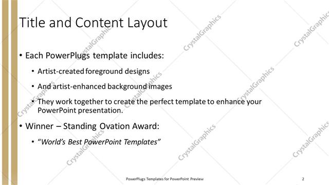 Title and Content presentation slide layout