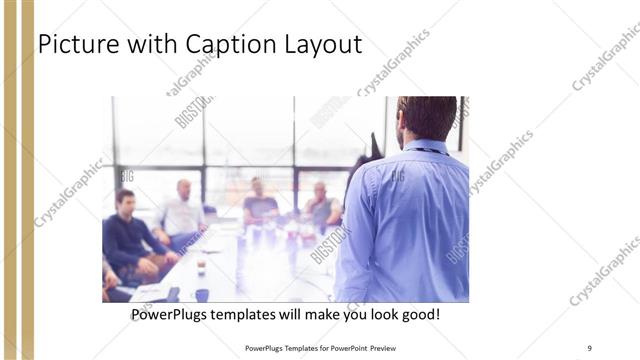 Picture with Caption presentation slide layout