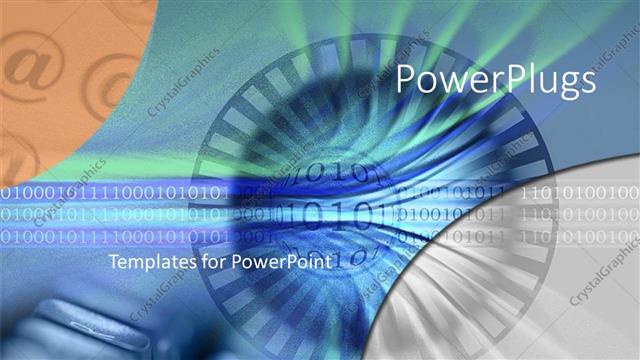  Presentation with digital art - A beautiful depiction of binary representation in a circle along with digital background