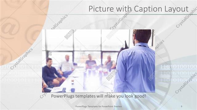 Picture with Caption presentation slide layout
