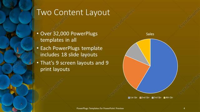 Two Content presentation slide layout