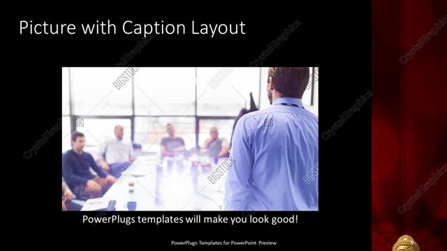 Picture with Caption presentation slide layout