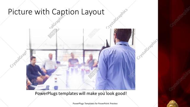 Picture with Caption presentation slide layout