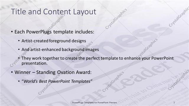 Title and Content presentation slide layout