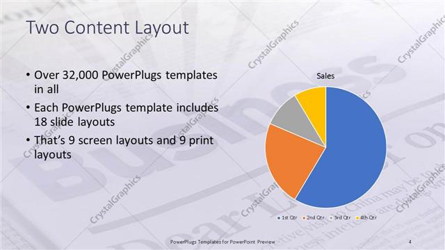 Two Content presentation slide layout