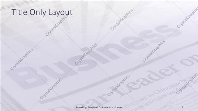 Title Only presentation slide layout