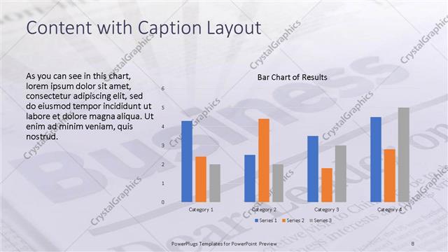 Content with Caption presentation slide layout
