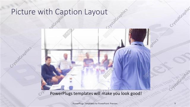 Picture with Caption presentation slide layout