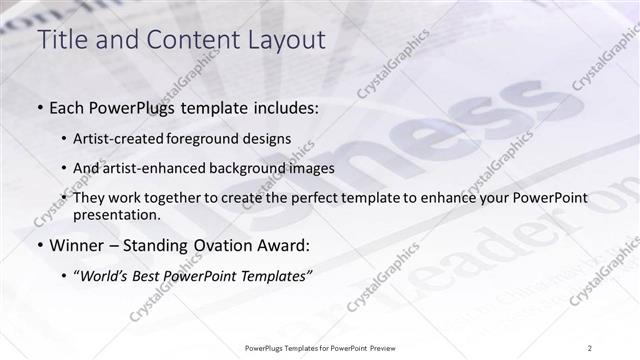Title and Content presentation slide layout