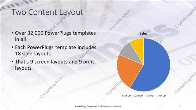 Two Content presentation slide layout