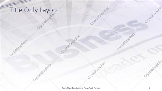 Title Only presentation slide layout