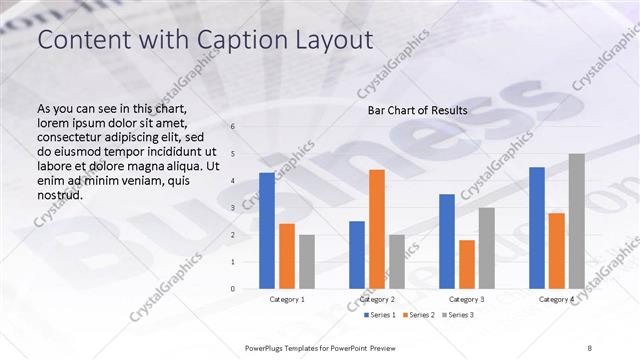 Content with Caption presentation slide layout