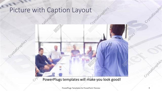Picture with Caption presentation slide layout
