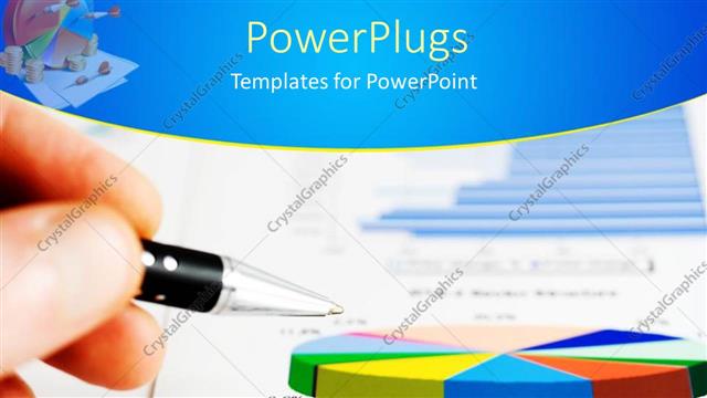  Presentation with report - A beautiful depiction of a business report along with a pen