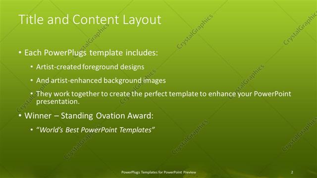 Title and Content presentation slide layout