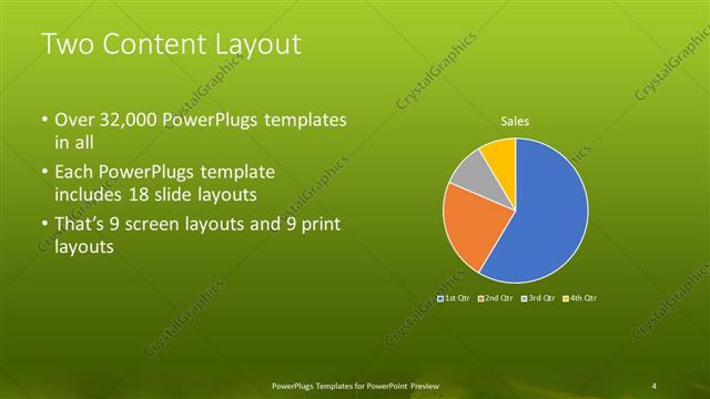 Two Content presentation slide layout