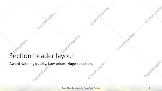 Section Header presentation slide layout