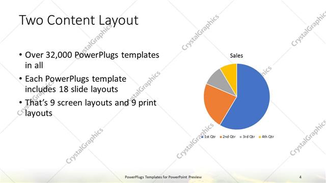 Two Content presentation slide layout