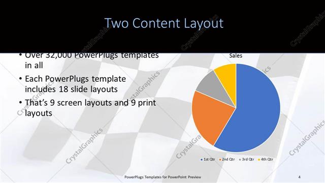 Two Content presentation slide layout
