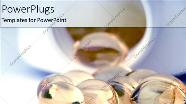  Presentation with capsules - A beautiful depiction  of clear capsules with blurred background